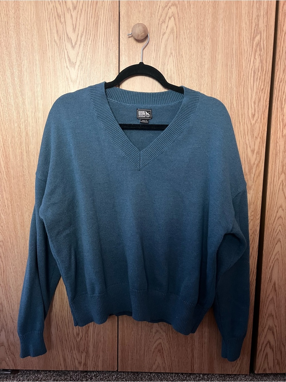 Eddie Bauer Teal V-Neck Women's Sweater